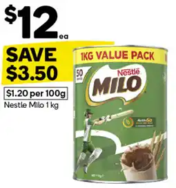 Woolworths Nestle Milo 1 kg offer