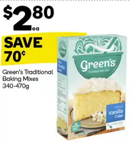 Woolworths Green's Traditional Baking Mixes 340-470g offer