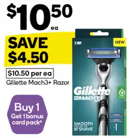 Woolworths Gillette Mach3+ Razor offer