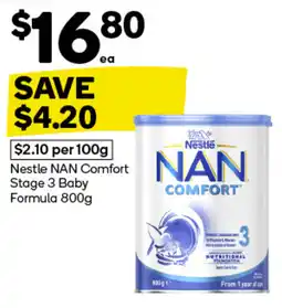 Woolworths Nestle NAN Comfort Stage 3 Baby Formula 800g offer