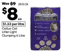 Woolworths Catlux Cat Litter Light Clumping 6 Litre offer