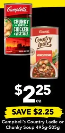 Drakes Campbell's Country Ladle or Chunky Soup 495g-505g offer