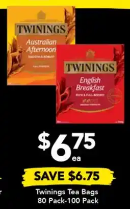 Drakes Twinings Tea Bags 80 Pack-100 Pack offer