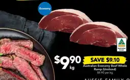 Drakes Australian Economy Beef Whole Rump offer