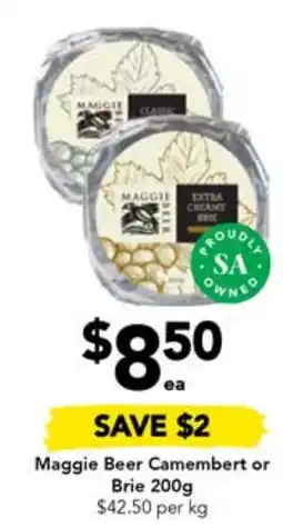 Drakes Maggie Beer Camembert or Brie 200g offer