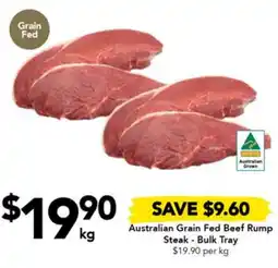 Drakes Australian Grain Fed Beef Rump Steak Bulk Tray offer