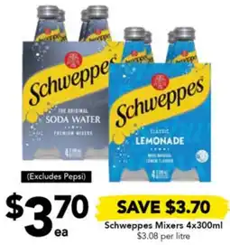 Drakes Schweppes Mixers 4x300ml offer