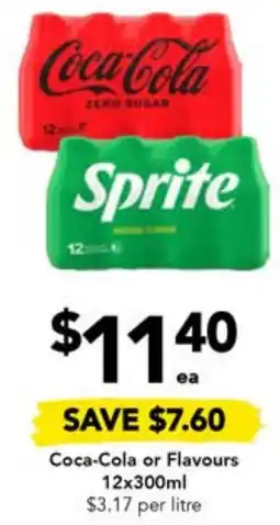 Drakes Coca-Cola or Flavours 12x300ml offer