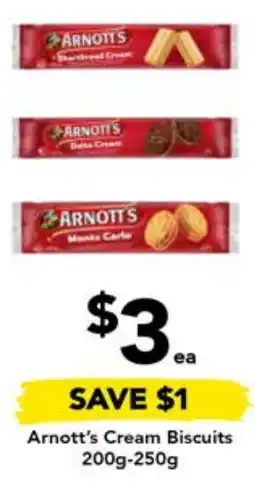 Drakes Arnott's Cream Biscuits 200g-250g offer