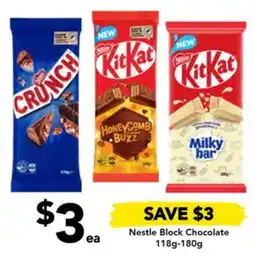 Drakes Nestle Block Chocolate 118g-180g offer