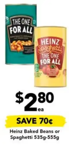 Drakes Heinz Baked Beans or Spaghetti 535g-555g offer