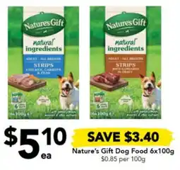 Drakes Nature's Gift Dog Food 6x100g offer