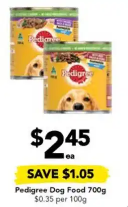 Drakes Pedigree Dog Food 700g offer