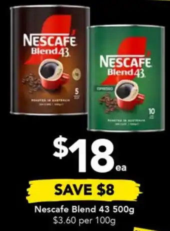 Drakes Nescafe Blend 43 500g offer