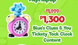 ToysRus Blue's Clues & You Tickety Tock Clock Content offer