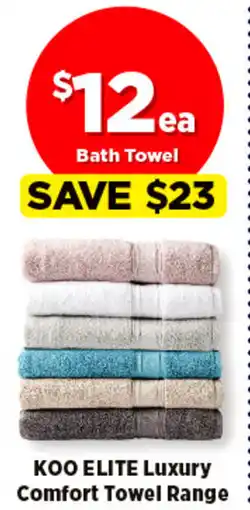 Spotlight KOO ELITE Luxury Comfort Towel Range offer