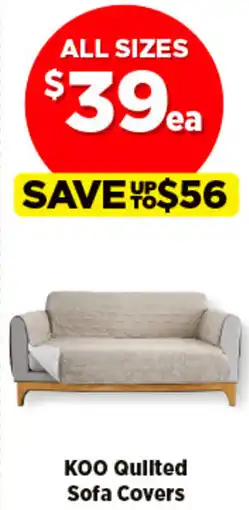 Spotlight KOO Quilted Sofa Covers offer