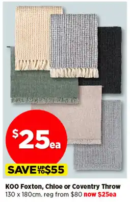 Spotlight KOO Foxton, Chloe or Coventry Throw offer