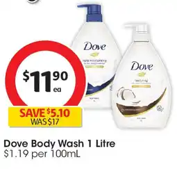 Coles Dove Body Wash offer