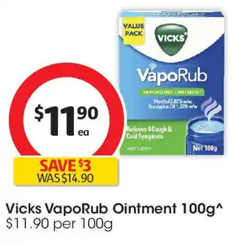 Coles Vicks VapoRub Ointment offer