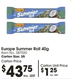 Europe Summer Roll
