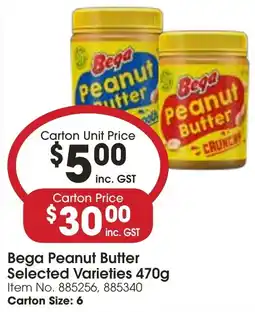 C-Store Distribution Bega Peanut Butter Selected Varieties offer