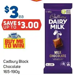 Foodland Cadbury Block Chocolate offer