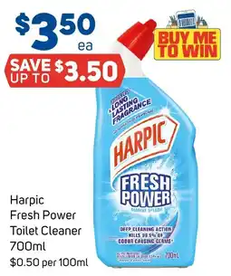 Foodland Harpic Fresh Power Toilet Cleaner offer