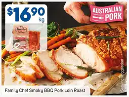 Foodland Family Chef Smoky BBQ Pork Loin Roast offer