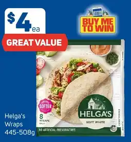 Foodland Helga's Wraps offer
