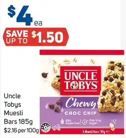 Foodland Uncle Tobys Muesli Bars offer