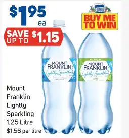 Foodland Mount Franklin Lightly Sparkling offer