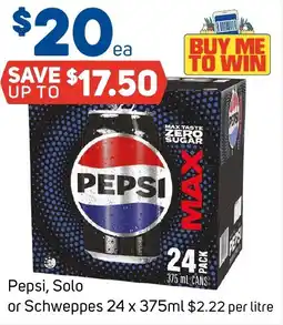 Foodland Pepsi, Solo or Schweppes offer
