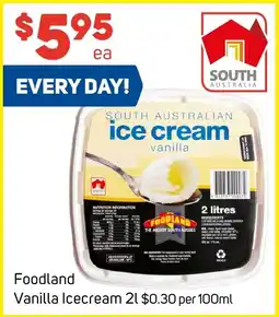Foodland Foodland Vanilla Icecream offer