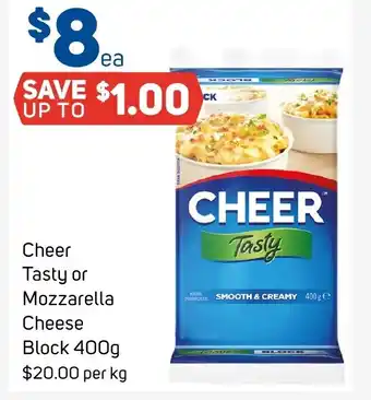 Foodland Cheer Tasty or Mozzarella Cheese Block offer