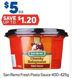 Foodland San Remo Fresh Pasta Sauce offer