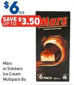 Foodland Mars or Snickers Ice Cream Multipack offer