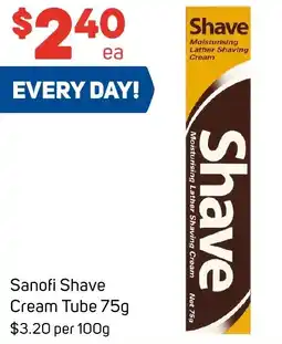 Foodland Sanofi Shave Cream Tube offer