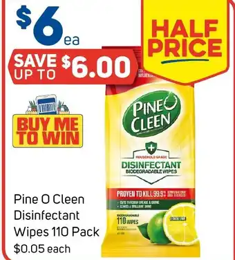 Foodland Pine O Cleen Disinfectant Wipes offer