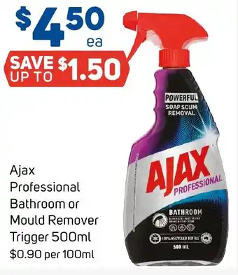 Foodland Ajax Professional Bathroom or Mould Remover Trigger offer