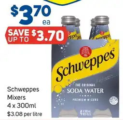 Foodland Schweppes Mixers offer