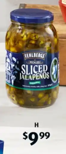 ALDI Fehlbergs Original Sliced Jalapeños offer