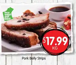 Spudshed Pork belly strips offer