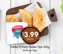 Spudshed Patties FS party pasties offer