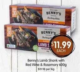 Spudshed Benny's lamb shank with red wine & rosemary offer