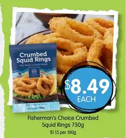 Spudshed Fisherman's choice crumbed squid rings offer