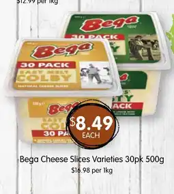 Spudshed Bega Cheese Slices Varieties offer