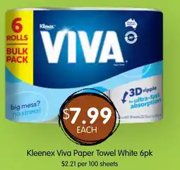 Spudshed Kleenex Viva Paper Towel White offer