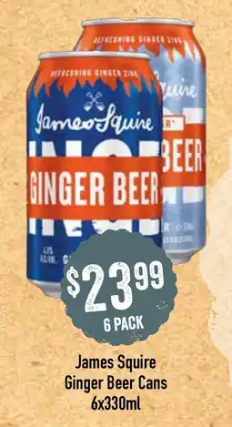 James Squire Ginger Beer Cans