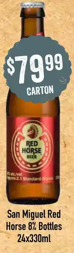 San Miguel Red Horse 8% Bottles